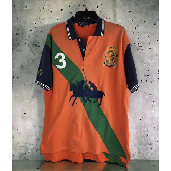Polo Ralph Lauren Other - Polo by Ralph Lauren Bleecker Challenge Cup Shirt Big Pony Equestrian Mens Large